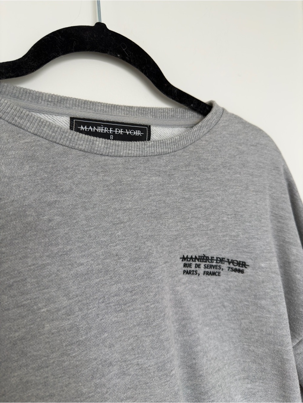 Manière De Voir Grey Logo Crewneck Sweatshirt